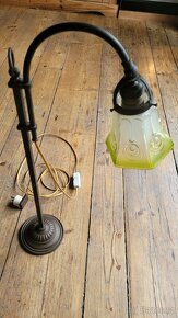 Lampa mosazná posuvná stolní starožitná funkční