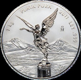 1kg stříbrná mince Mexico Libertad 2011 - investiční stříbro