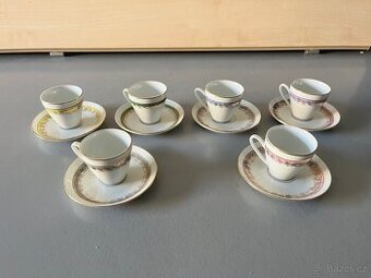 Retro pastelová mocca/espresso sada 6+6 – JSK Czechoslovakia