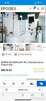 Barva na obklady EPODEX polární bílá - 1