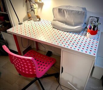 Alex psaci stul se skrinkou a otocnou zidli Ikea