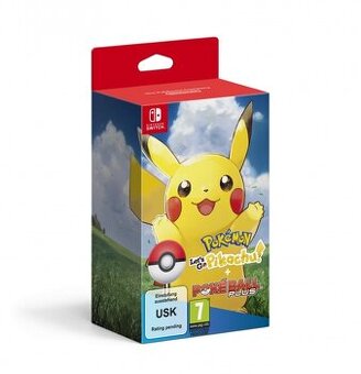 SWITCH Pokémon Let's Go Pikachu + Poké Ball Plus set