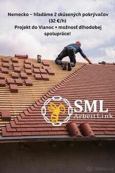 🇩🇪 Německo – hledáme 2 zkušené klempíře / pokrývače (32 €/