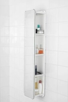 Kovová koupelnová závěsná skříňka se zrcadlem IKEA 100x20cm