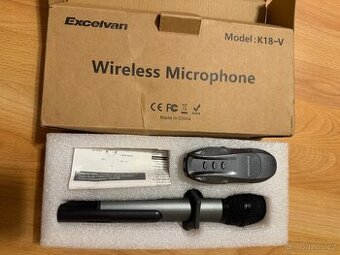 Bezdrátový mikrofon Excelvan K18-V – kompletní sada