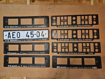 Škoda Seat ARAVER SPZ podložky retro 90s