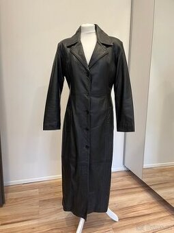 Kožený dlouhý kabát - 1