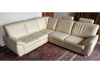 Luxusní moderní rohová kožená sedací souprava,2496