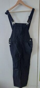 Černé kalhoty s laclem Skinny