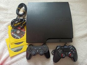 PS3 PlayStation 3 Slim + Hry - 1