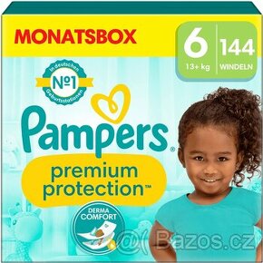 Pampers Premium Protection 6 , měsíční balení (1x 144 plen)