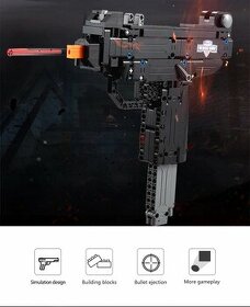 Stavebnice samopal UZI, kompatibilní s LEGO