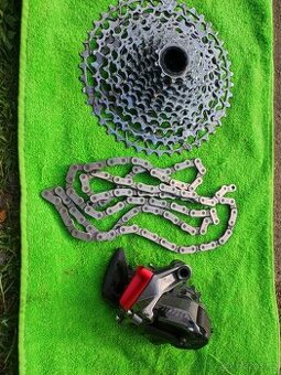 Sram Rival přehazovačka el., kazeta a řetěz
