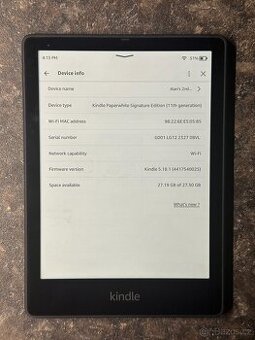Čtečka Amazon Kindle Paperwhite 11. gen Signature Edition 32