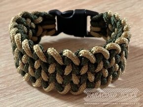 PARACORD náramek (19 cm) bronze - oliv
