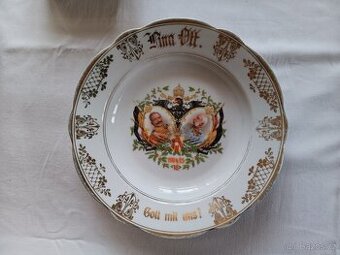 Porcelánový talíř  - Franc Josef, Rakousko Uhersko, 1914 - 6