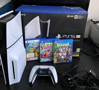 PS5 s mechanikou Slim 1TB + možno hry Crash Bandicoot CTR HD