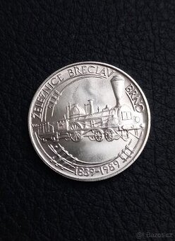 50 Kčs výročí zahájení trati Břeclav - Brno 1989