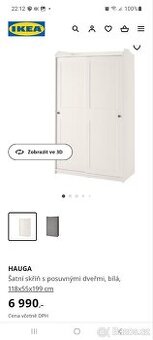 Šatní skříň Hauga IKEA