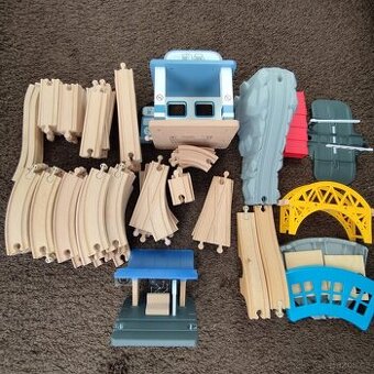 Sada dřevěných kolejí