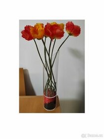 Plastova vaza vc.umelych kvetin - 1