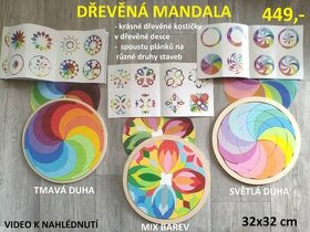 Dřevěná mandala- vkládačka - 1