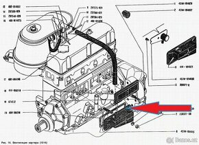 Těsnění bočních oken k tyčkám ventilů UAZ VOLHA - 1