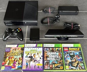 Xbox 360 (250 GB) + Kinect, ovladač, hry