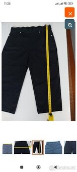 Prodám černé tříčtvrteční kalhoty elastické NOVÉ - 1
