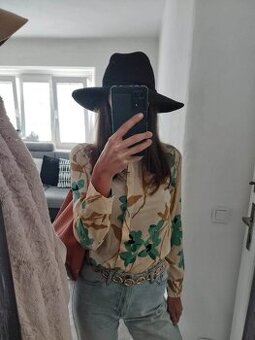Dámská kytkovaná košile H&M béžová Boho Etno africký styl