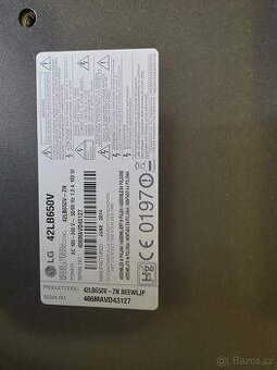 Prodám TV LG 42LB650V