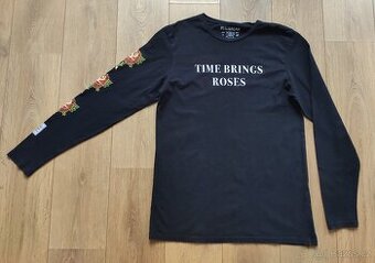 PÁNSKÉ TRIČKO PULL&BEAR ČERNÉ VELIKOST L