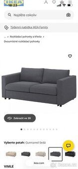 Pohovka IKEA VIMLE s podnožkou