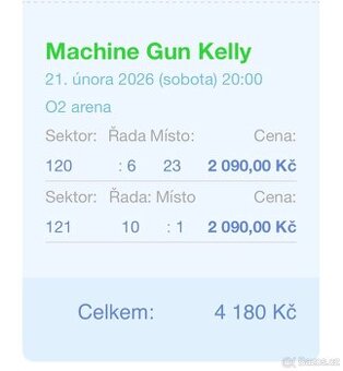 Lístky Machine Gun Kelly koncert