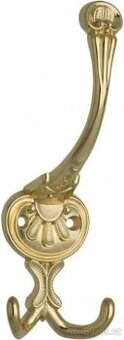 Vintage šatní háček na oblečení mosazný (8ks)