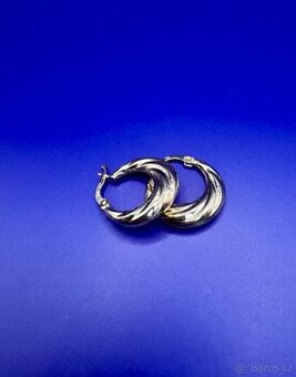zlaté náušnice - kruhy 14 karátů, nové