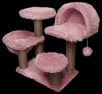Nový růžový kočičí strom / odpočívadlo pro kočky