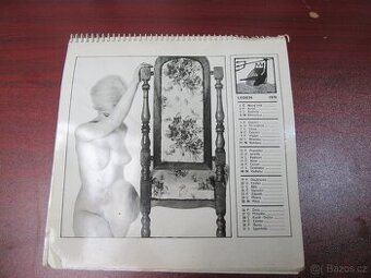Nabízím retro kalendář Miloš Vojiř Akty 1970.  Původní stav