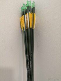 Šípy - mixed carbon žluto-bílé