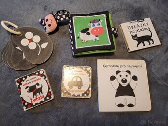 Černobílé hračky pro miminko