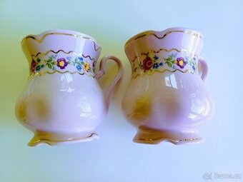 2 ks růžový porcelán