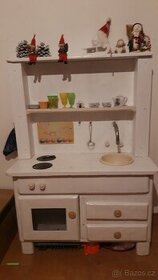 Dětská kuchyňka celodřevěná  - domácí výroba - 1