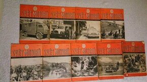 Časopisy SVĚT MOTORŮ nekomplet. ročník VIII, 1954 (9 ks)