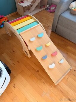 Dřevěná montessori houpačka 5v1 Elis design
