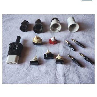 Retro objímky, vypínače atd