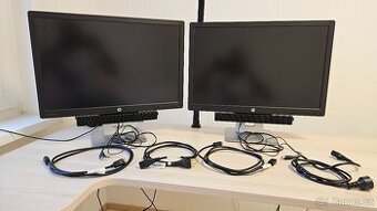 Set 2x 24" HP E242: Široká plocha, DP kabely + repro