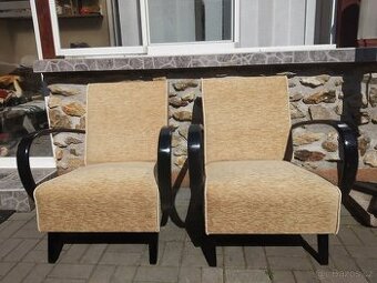Křesla J.Halabala,typ C Kanadky.Po renovaci.