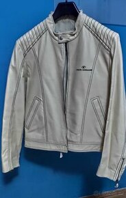 TOM TAILOR | bílá kůže | vel.L | motorkářská budna