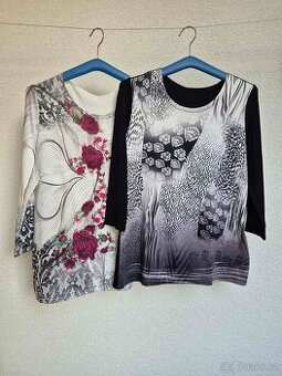 Set dvou dámských halenek s potiskem