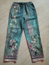 Květované kalhoty vel.M zelené N.O.V.É.